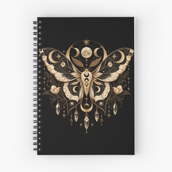 Item preview, Boho Celestial Sacred Gold Moth Butterfly Art designed and sold by BohoMysticArt.