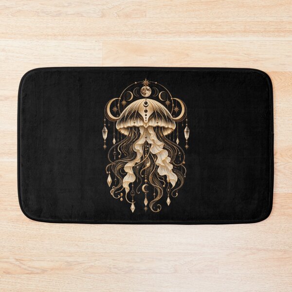 Item preview, Boho Celestial Sacred Gold Jellyfish Art designed and sold by BohoMysticArt.