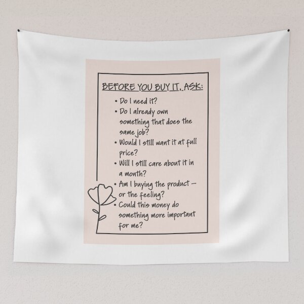 Item preview, 'Before You Buy It, Ask' financial peace checklist designed and sold by S-and-W-4ever.