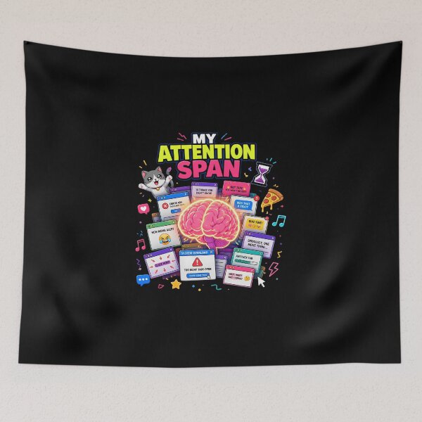 Item preview, My Attention Span 100 Open Tabs Funny ADHD Phone Case designed and sold by Créative touche .