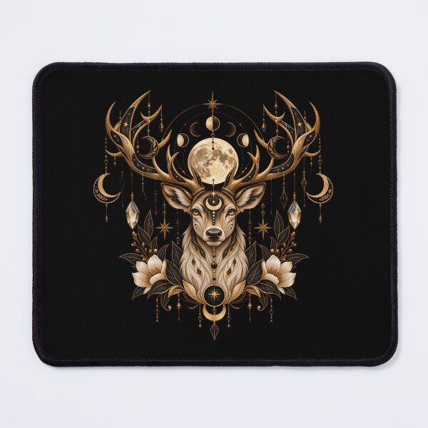 Item preview, Boho Celestial Sacred Gold Stag Stag Deer Art designed and sold by BohoMysticArt.