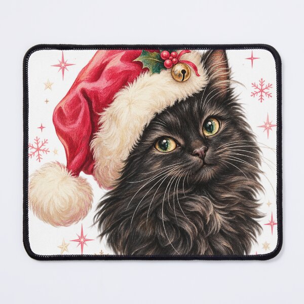 Item preview, Vintage Black Cat Santa Christmas designed and sold by petsblogs.