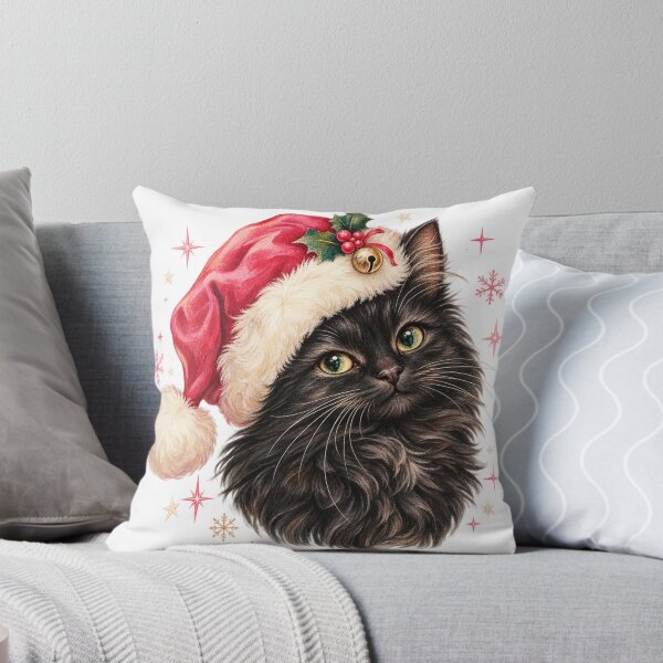 Item preview, Vintage Black Cat Santa Christmas designed and sold by petsblogs.
