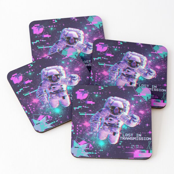 Item preview, Lost in Transmission Cyberpunk Glitch Astronaut Synthwave Sci-Fi Art designed and sold by RetroVibe Supply.