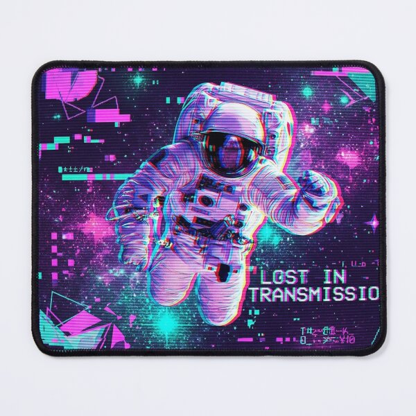 Item preview, Lost in Transmission Cyberpunk Glitch Astronaut Synthwave Sci-Fi Art designed and sold by RetroVibe Supply.