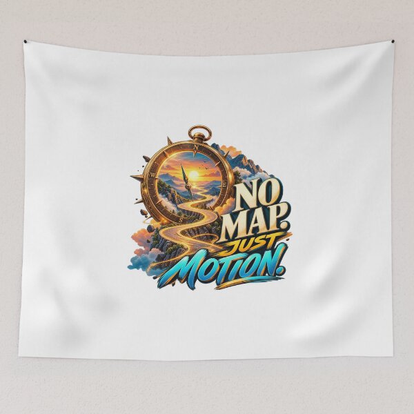 Item preview, No Map Just Motion - Vintage Compass & Highway Sunset Graphic designed and sold by Ozyven-Creation.