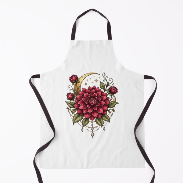 Item preview, Celestial Dahlia Crescent Moon Gothic Botanical designed and sold by MrDev.