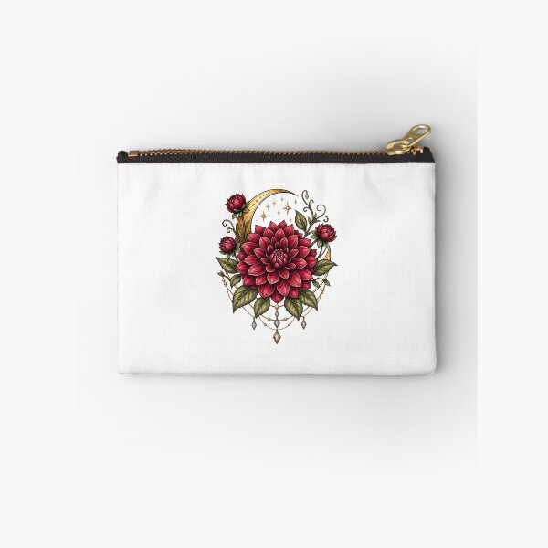 Item preview, Celestial Dahlia Crescent Moon Gothic Botanical designed and sold by MrDev.