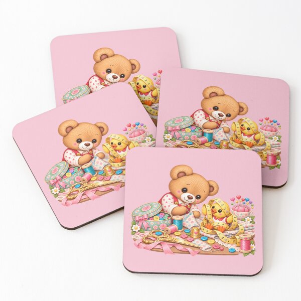 Item preview, Nono & Ducky – Sewing Day – Pink designed and sold by JessouArt.