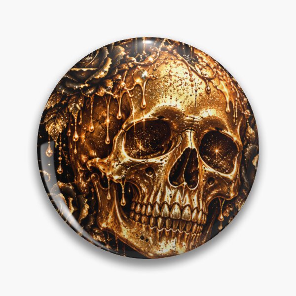 Item preview, Golden Skull Roses Candles Gothic Birthday designed and sold by Meandmyshop.