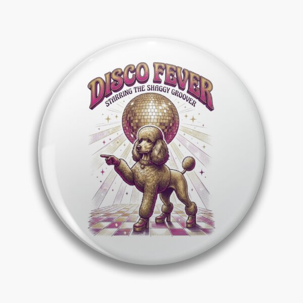 Item preview, Disco Fever Funny Disco Dog 70s Dance Movie Poodle Lover Gift designed and sold by FurRealStudioCo.