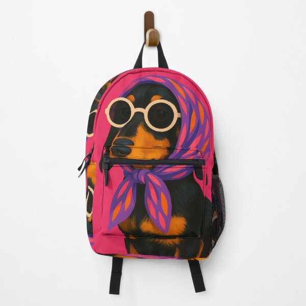 Item preview, Dachshund with bandana and glasses designed and sold by NF Designs Studio DTF.