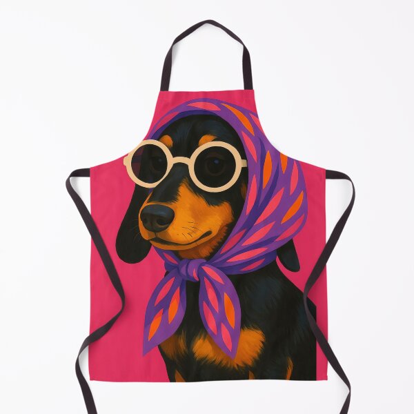 Item preview, Dachshund with bandana and glasses designed and sold by NF Designs Studio DTF.