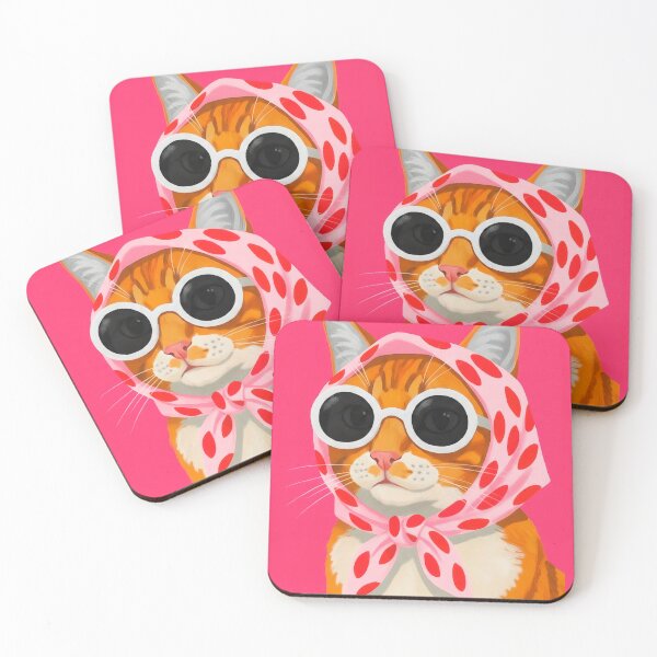 Item preview, Orange Cat with Pink Scarf designed and sold by NF Designs Studio DTF.