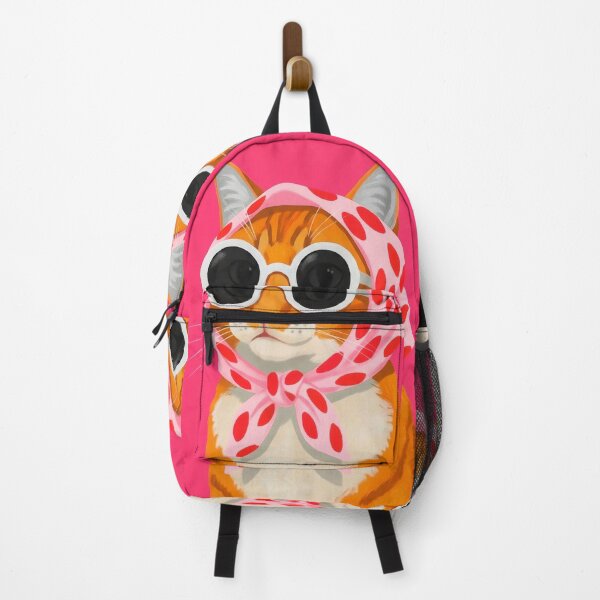 Item preview, Orange Cat with Pink Scarf designed and sold by NF Designs Studio DTF.