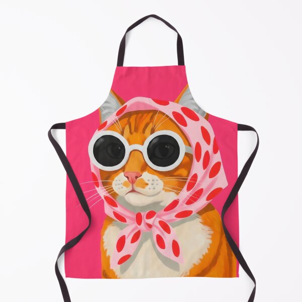 Item preview, Orange Cat with Pink Scarf designed and sold by NF Designs Studio DTF.