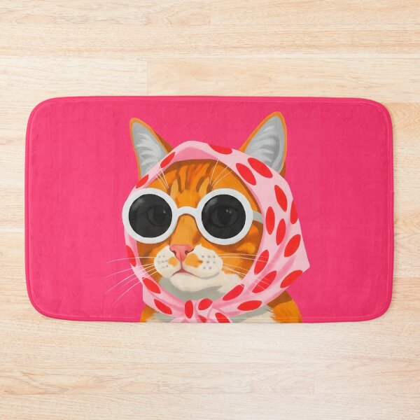 Item preview, Orange Cat with Pink Scarf designed and sold by NF Designs Studio DTF.