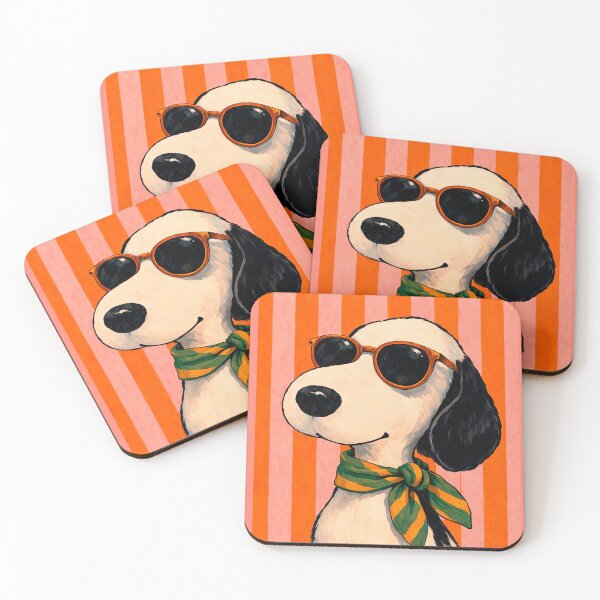 Item preview, Retro Beagle Dog with Glasses and Bandana designed and sold by NF Designs Studio DTF.