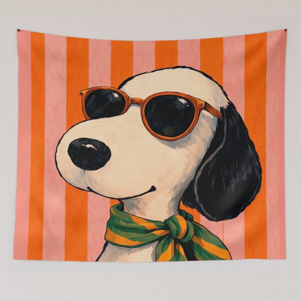 Item preview, Retro Beagle Dog with Glasses and Bandana designed and sold by NF Designs Studio DTF.