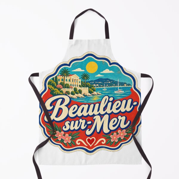 Item preview, Beaulieu-sur-Mer France Travel Souvenir Painted Mediterranean Sign designed and sold by VisualArtsOasis.