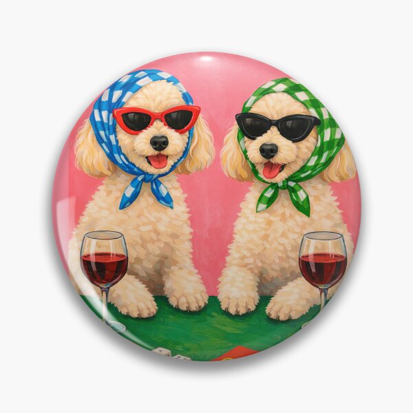 Item preview, Two Poodles of Gossip and Wine designed and sold by NF Designs Studio DTF.