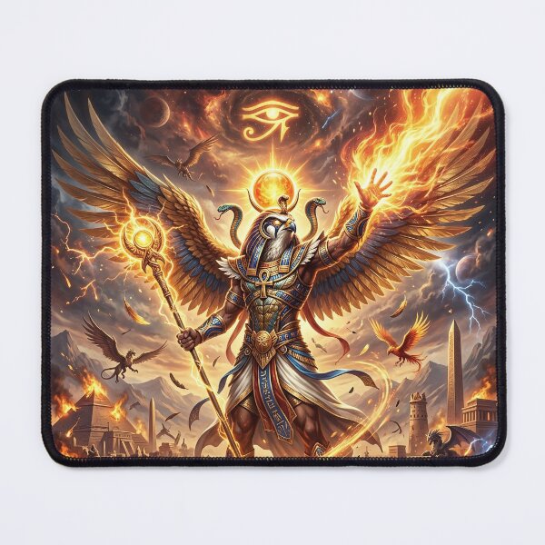 Item preview, Egyptian God Ra Standing on Ancient Temple Altar designed and sold by Lucid Dream Pixel.