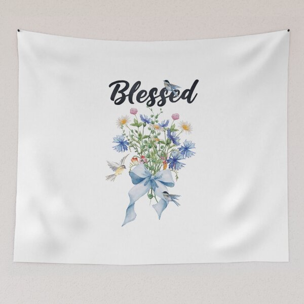 Item preview, Blessed with Wildflower Bouquet & Birds designed and sold by JeweledDesigns.