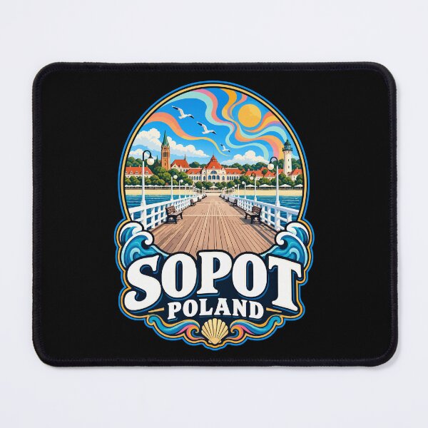 Item preview, Sopot City Trojmiasto Poland Trippy Travel designed and sold by TomFrontierArt.