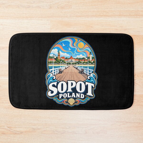 Item preview, Sopot City Trojmiasto Poland Trippy Travel designed and sold by TomFrontierArt.