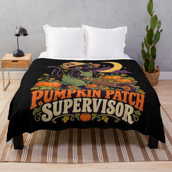 Item preview, Pumpkin Patch Supervisor Black Cat designed and sold by Good Mood Foundry.