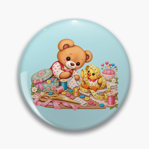 Item preview, Nono & Ducky – Sewing Day – Blue designed and sold by JessouArt.