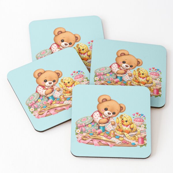 Item preview, Nono & Ducky – Sewing Day – Blue designed and sold by JessouArt.