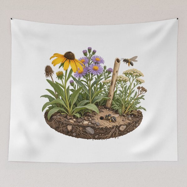 Item preview, Native Bee Habitat Garden designed and sold by Philippa Shop.