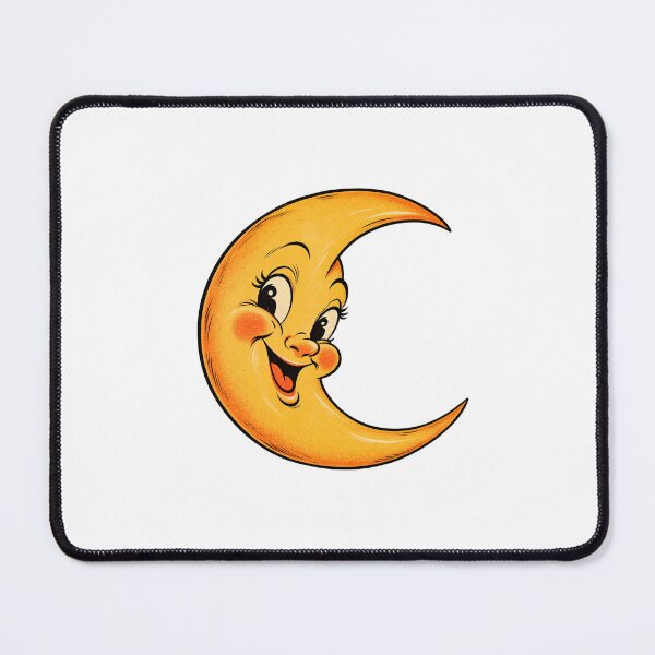 Item preview, Vintage Man in the Moon – Retro Smiling Crescent Moon designed and sold by Amy Helms.