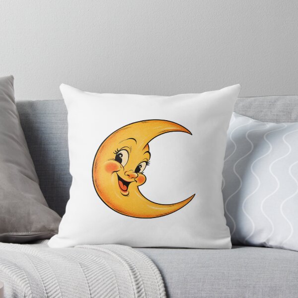 Item preview, Vintage Man in the Moon – Retro Smiling Crescent Moon designed and sold by Amy Helms.