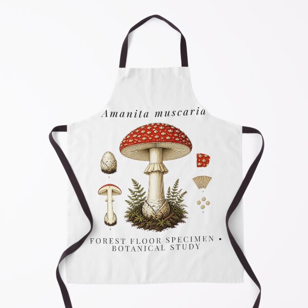 Item preview, Amanita Muscaria Vintage Botanical Mushroom Dark Cottagecore Art designed and sold by wildsilencee.