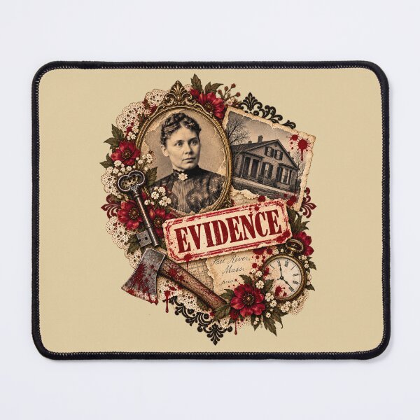 Item preview, Lizzie Borden Victorian Evidence Collage designed and sold by Sandy's Cheeky Studio.