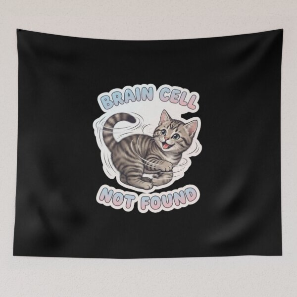 Item preview, Brain Cell Not Found Cat designed and sold by PrintforDesign.