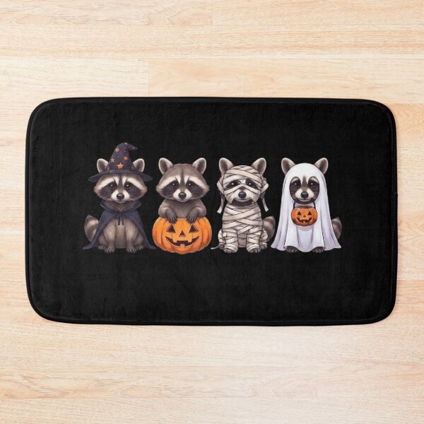 Item preview, Cute Raccoon Halloween Witch Dog Pumpkin Spooky Night designed and sold by Anime  ⭐⭐⭐⭐⭐.