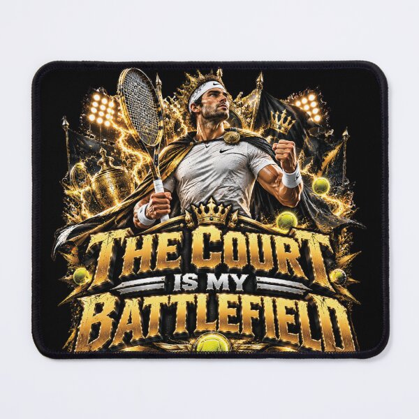 Item preview, The Court Is My Battlefield Tennis Champion Royal Warrior Design designed and sold by M. Mamdouh Artworks.