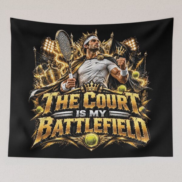 Item preview, The Court Is My Battlefield Tennis Champion Royal Warrior Design designed and sold by M. Mamdouh Artworks.