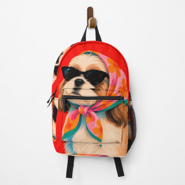 Item preview, Shih Tzu with Floral Scarf and Glasses designed and sold by NF Designs Studio DTF.