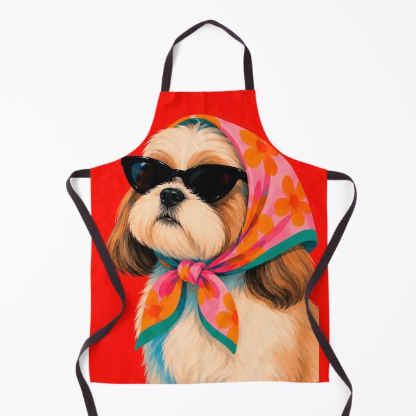 Item preview, Shih Tzu with Floral Scarf and Glasses designed and sold by NF Designs Studio DTF.