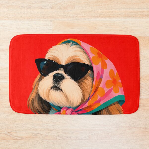 Item preview, Shih Tzu with Floral Scarf and Glasses designed and sold by NF Designs Studio DTF.