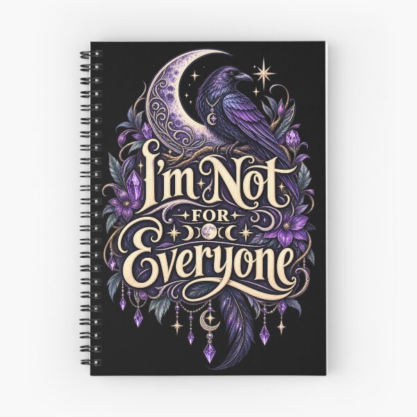 Item preview, I'm Not For Everyone Gothic Raven Crescent Moon designed and sold by LunarRavenWolf.