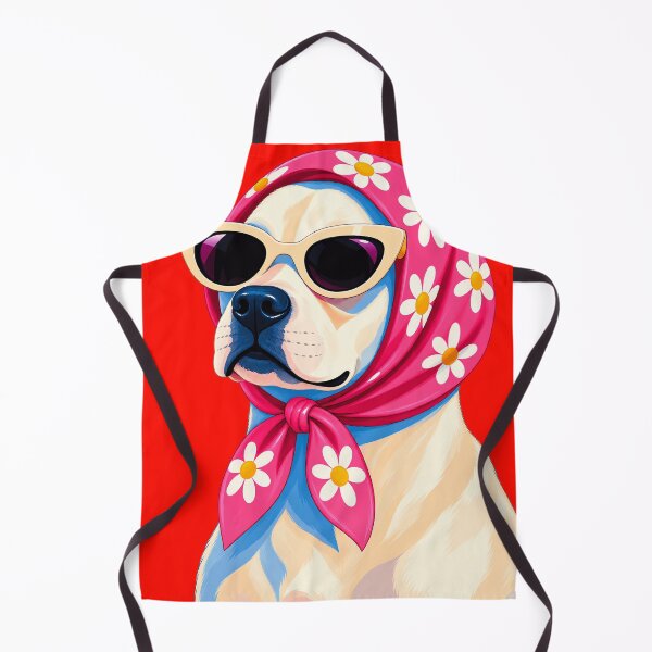 Item preview, Labrador with Pink Daisy Scarf designed and sold by NF Designs Studio DTF.