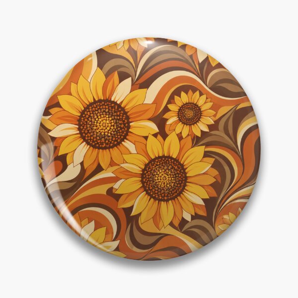 Item preview, Retro Sunflower Swirl colorway designed and sold by Side Quest Co..