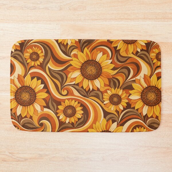 Item preview, Retro Sunflower Swirl colorway designed and sold by Side Quest Co..