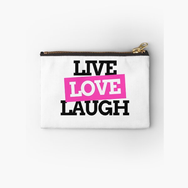 Item preview, Live Love Laugh Pink Black Motivational Typography designed and sold by Mr besho.