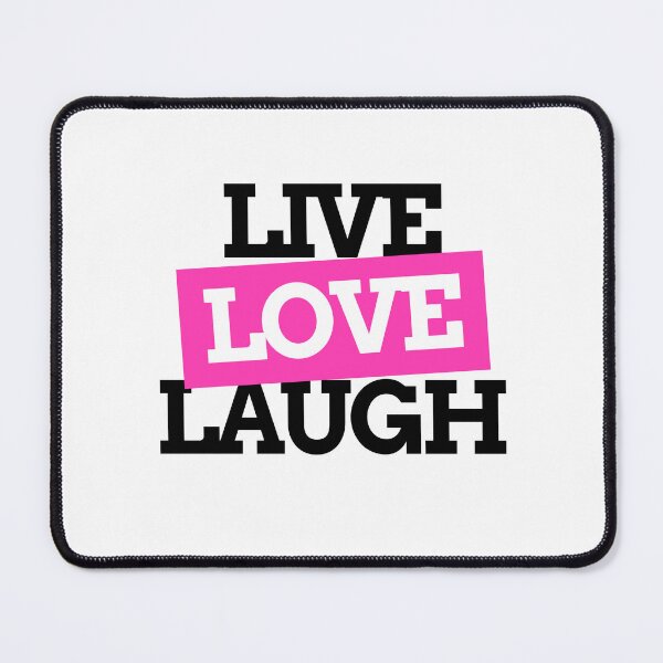 Item preview, Live Love Laugh Pink Black Motivational Typography designed and sold by Mr besho.